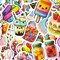 Wrapables Waterproof Vinyl Stickers for Water Bottles, Laptop, Phones, Skateboards, Decals for Teens, 100pcs Sweet Treats